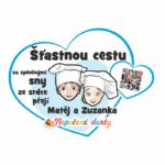 Samolepka srdíčko od Matěje a Zuzanky pro štěstí